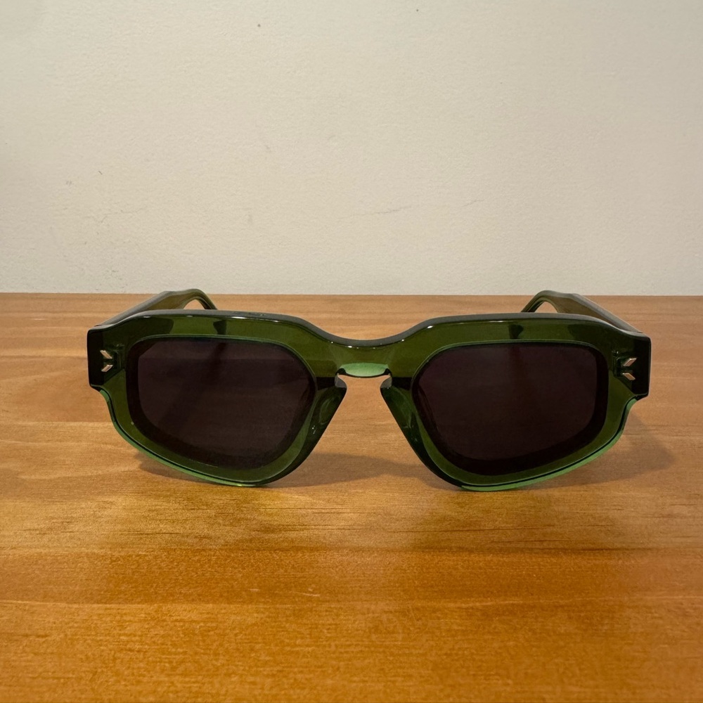McQ by Alexander McQueen Green Acetate Sunglasses
